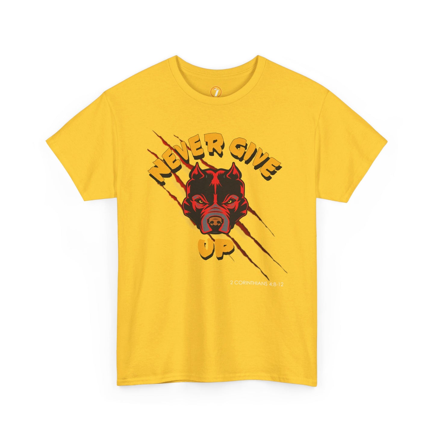 Never Give Up Unisex Heavy Cotton Tee