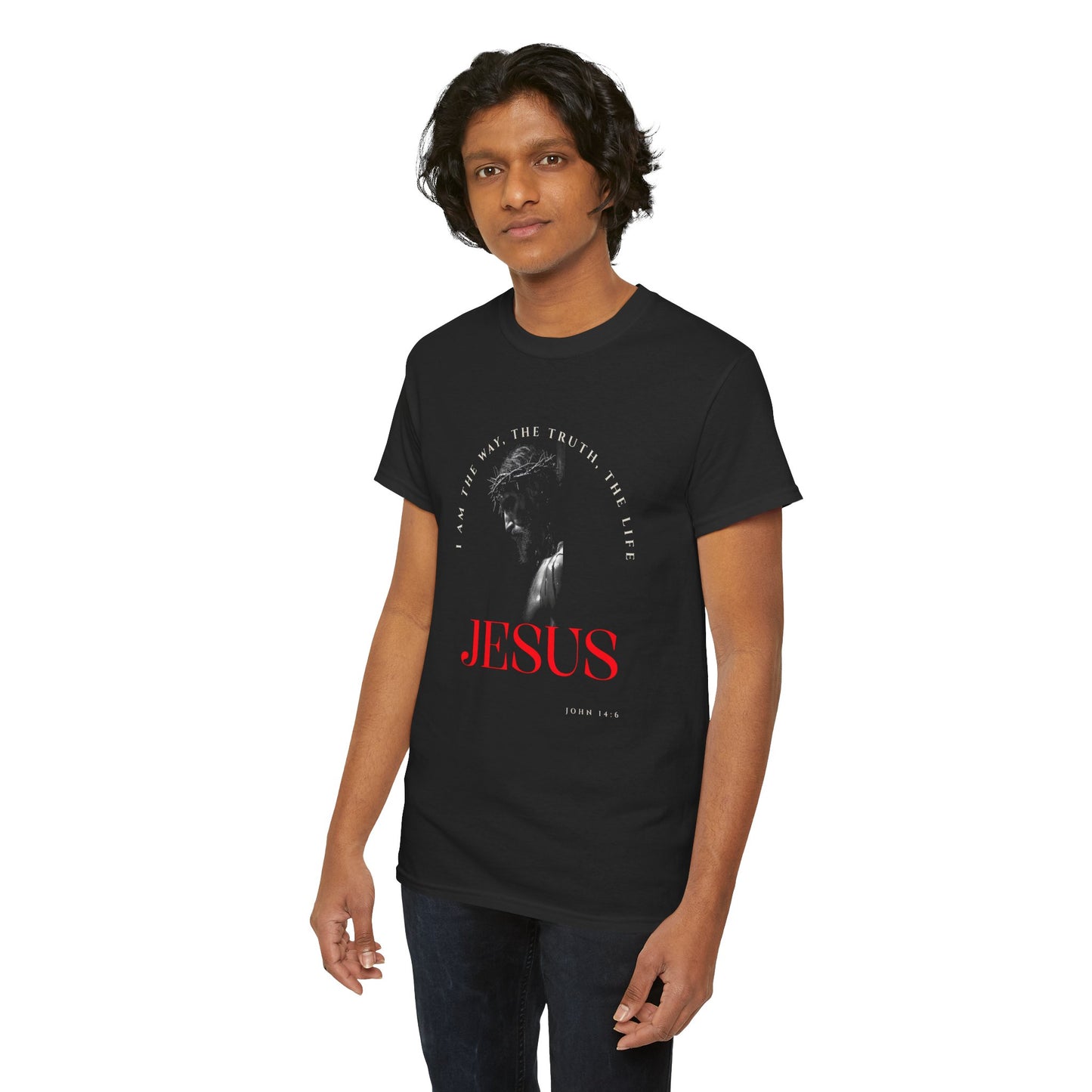I AM the Way, the Truth, the Life Inspirational Unisex Heavy Cotton Tee