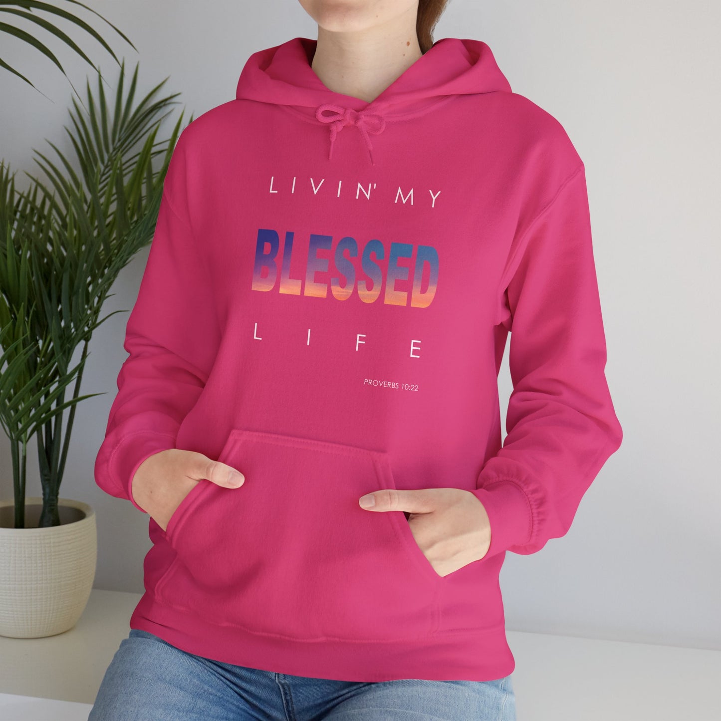 Living My Blessed Life Unisex Heavy Blend™ Hooded Sweatshirt