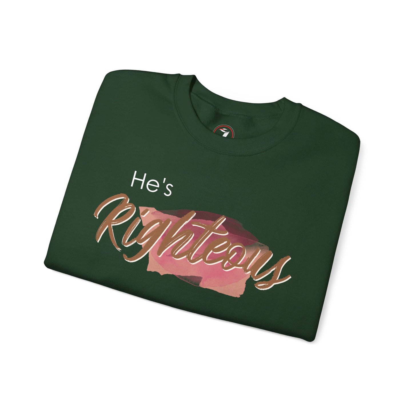 He's Righteous Unisex Heavy Blend™ Crewneck Sweatshirt