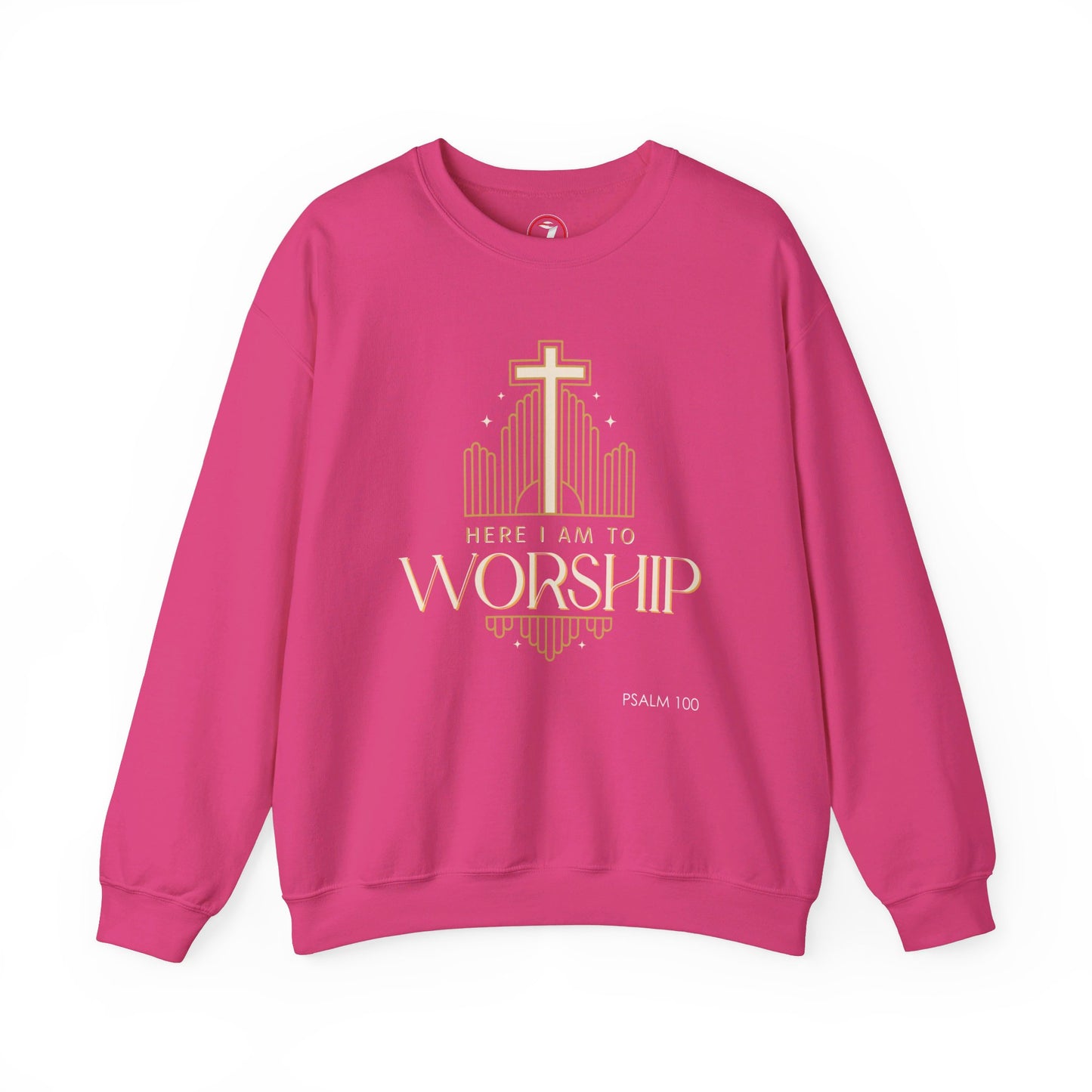 Here I Am To Worship Unisex Heavy Blend™ Crewneck Sweatshirt
