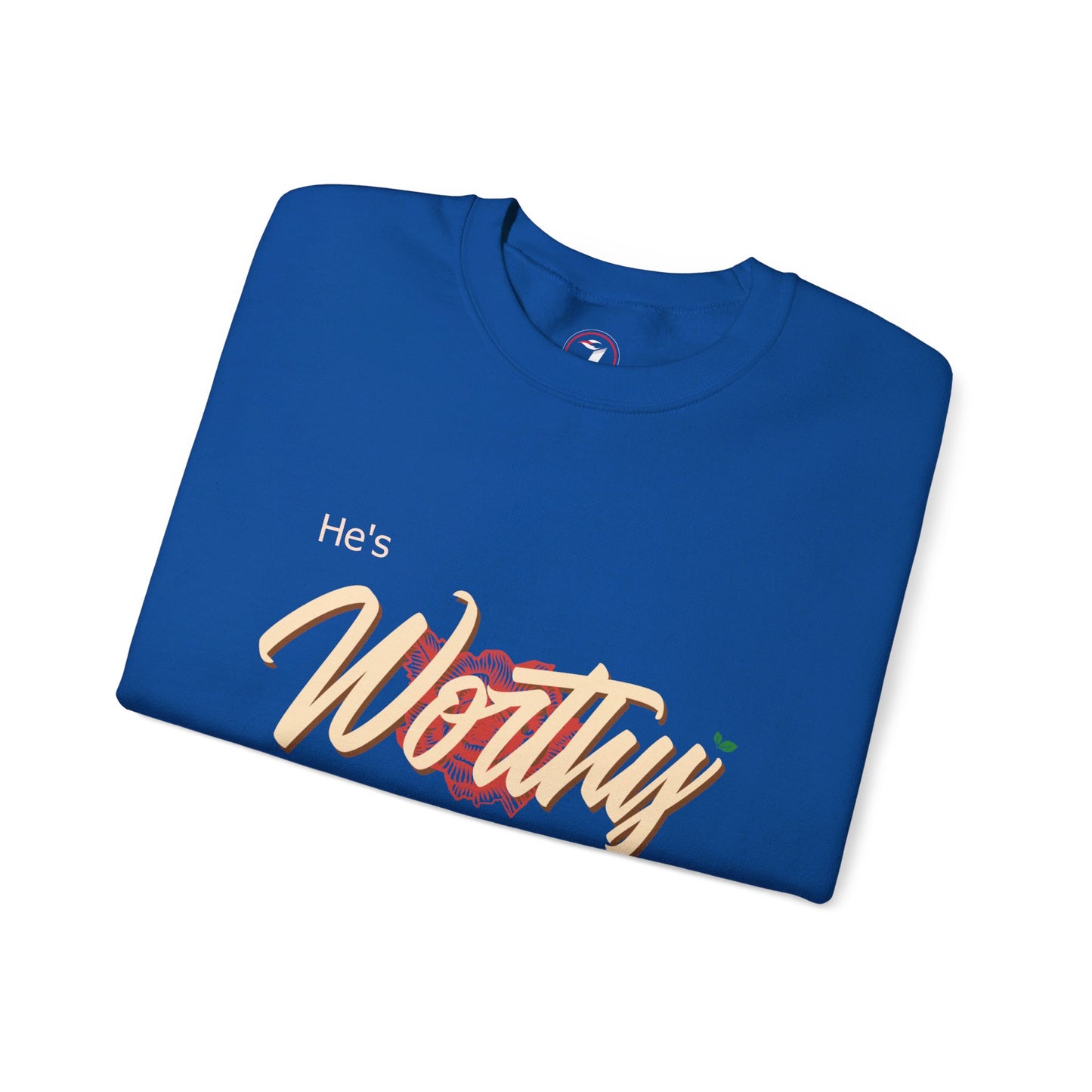 He's Worthy Unisex Heavy Blend™ Crewneck Sweatshirt