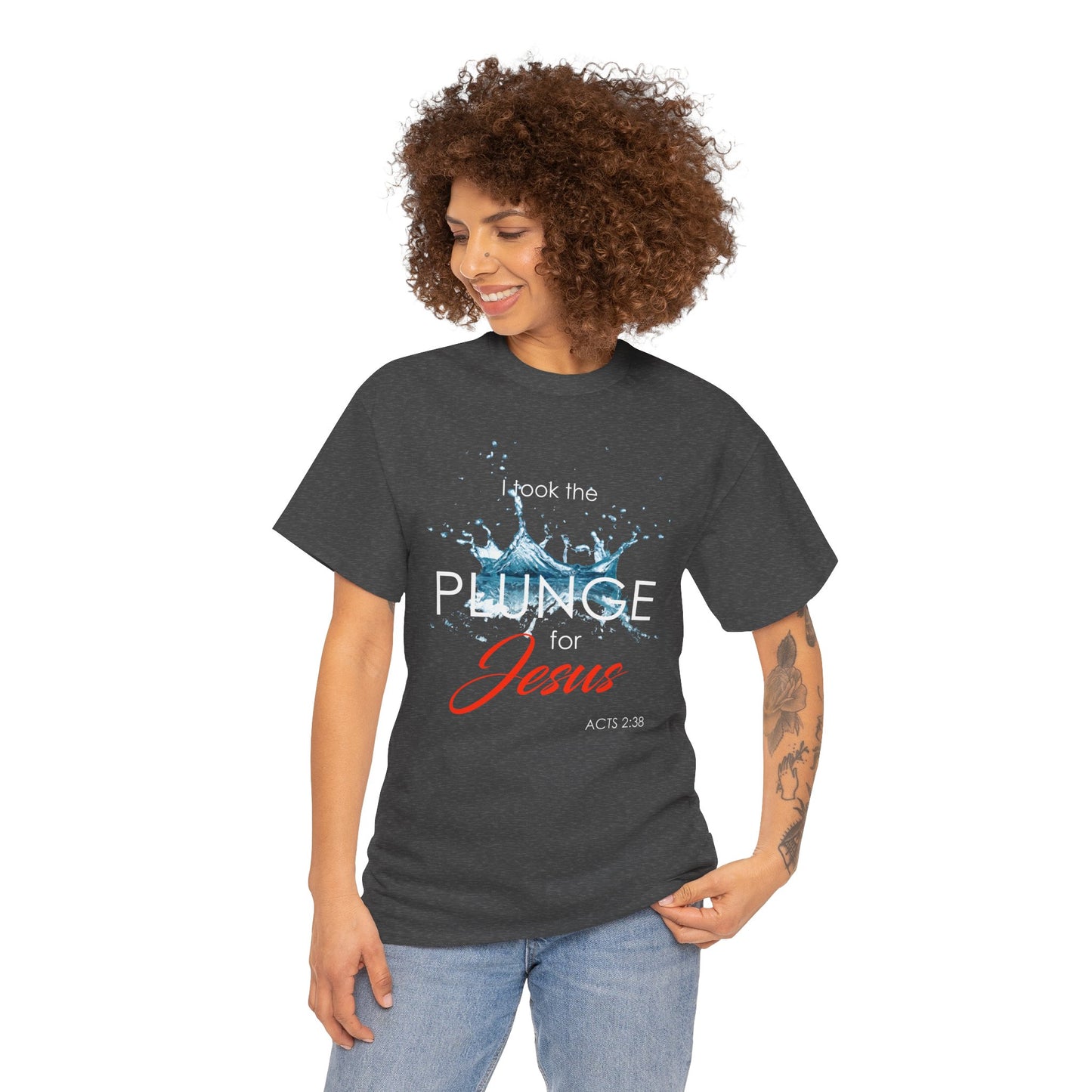 Plunge for Jesus Unisex Heavy Cotton Tee - Faith-Inspired Graphic Shirt