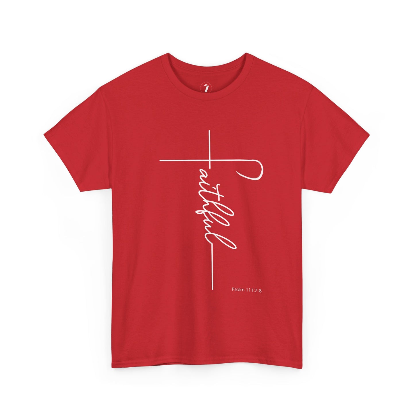 Faithful Fancy Script Unisex Heavy Cotton Tee