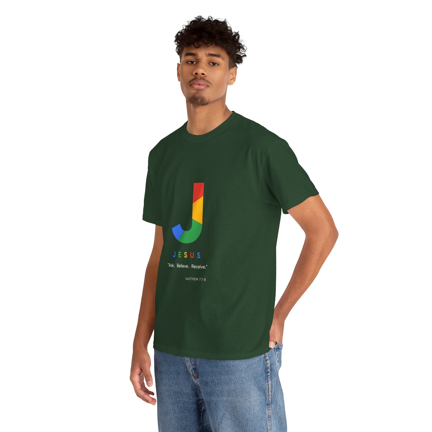 Ask. Believe. Receive. Unisex Heavy Cotton Tee