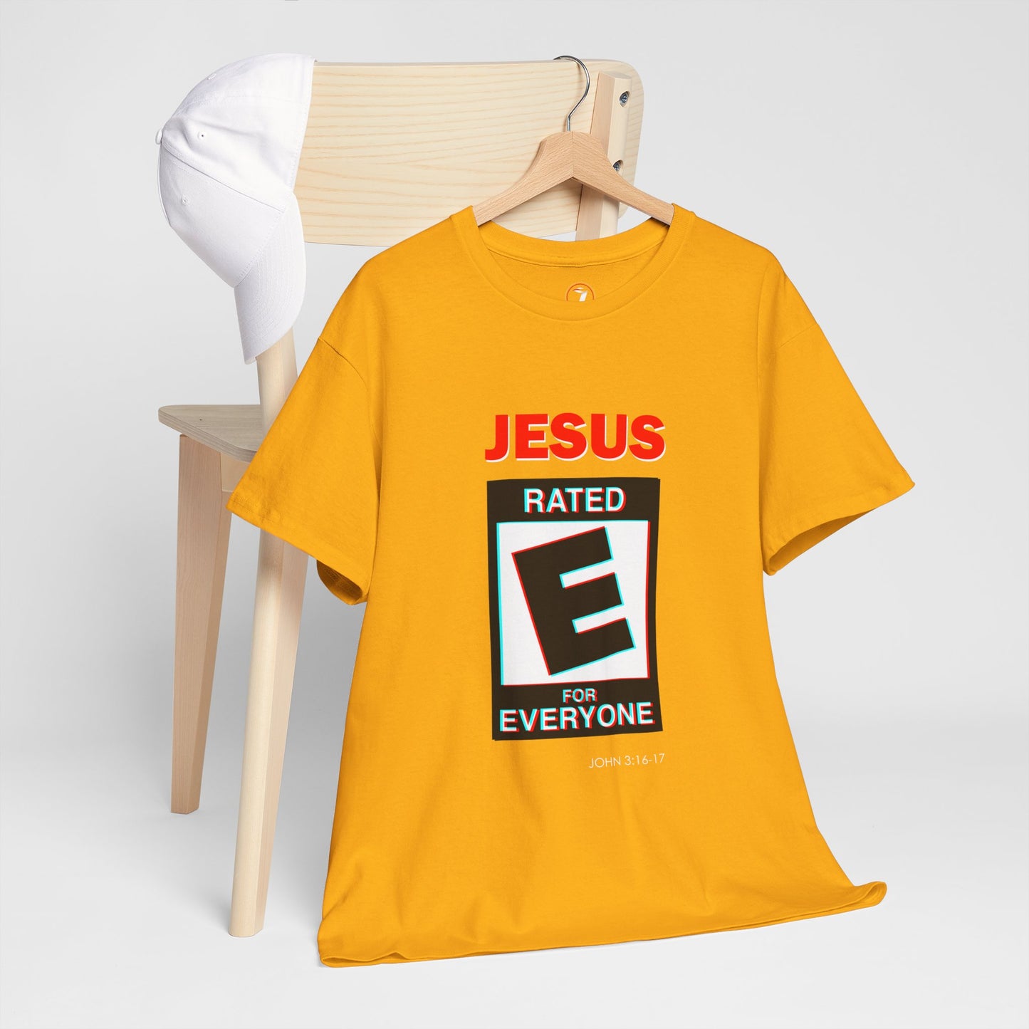 Jesus Rated E Unisex Heavy Cotton Tee Christian T-Shirt