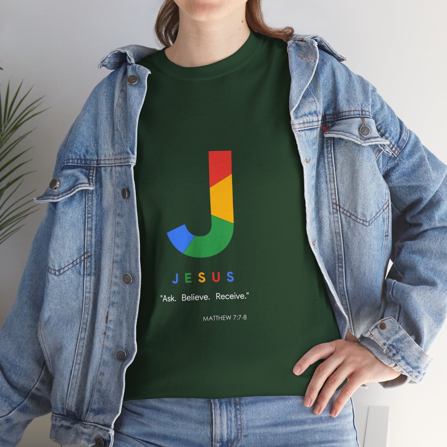 Ask. Believe. Receive. Unisex Heavy Cotton Tee