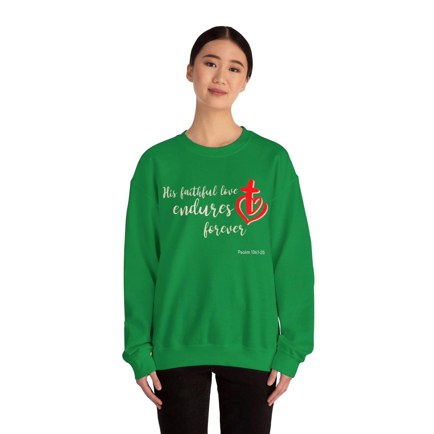 His Faithful Love Unisex Heavy Blend™ Crewneck Sweatshirt