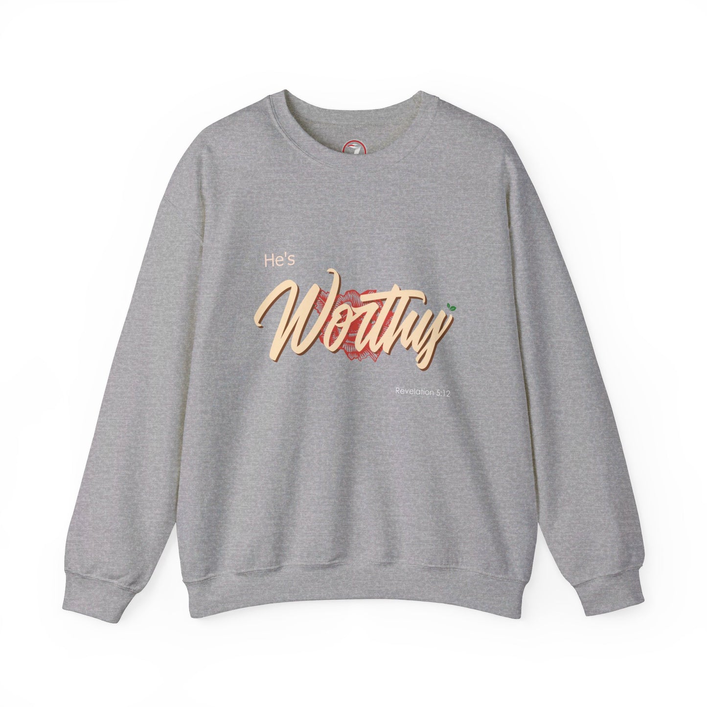 He's Worthy Unisex Heavy Blend™ Crewneck Sweatshirt