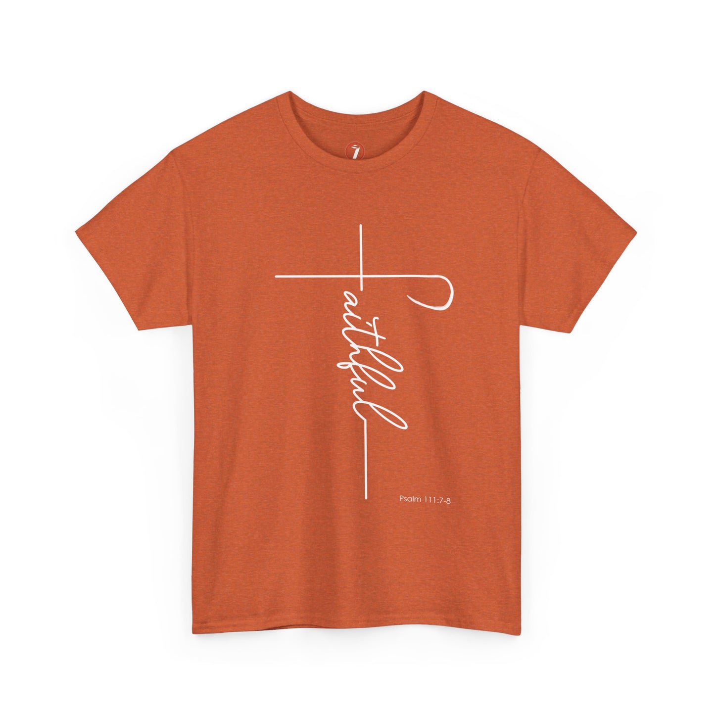 Faithful Fancy Script Unisex Heavy Cotton Tee