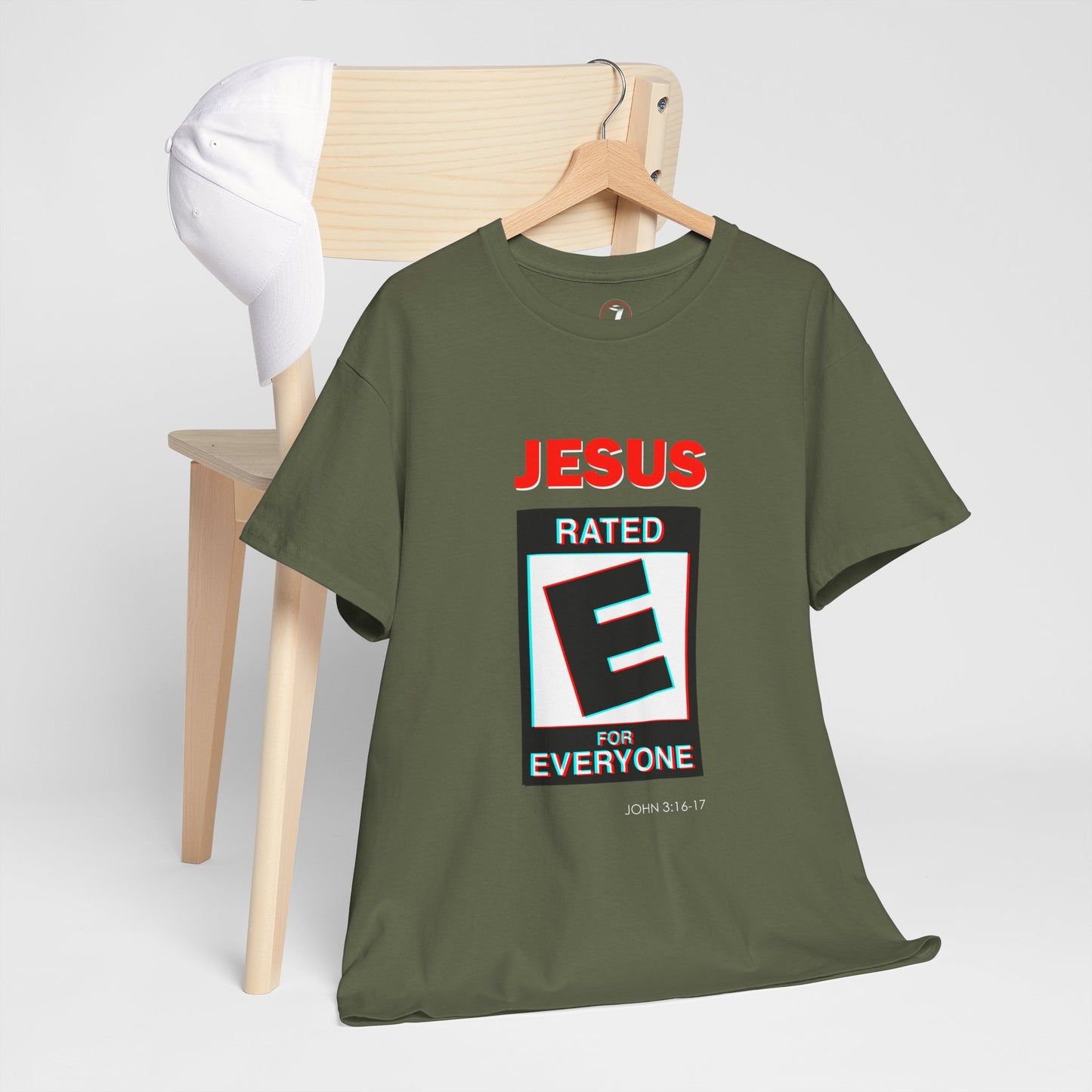 Jesus Rated E Unisex Heavy Cotton Tee Christian T-Shirt
