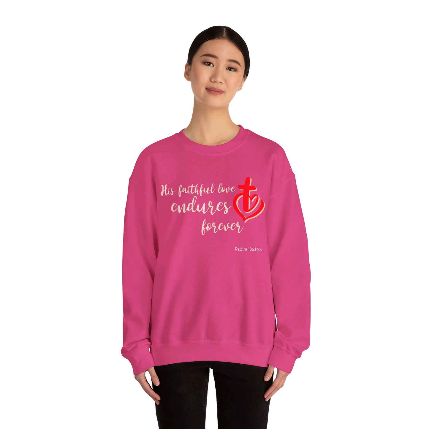 His Faithful Love Unisex Heavy Blend™ Crewneck Sweatshirt