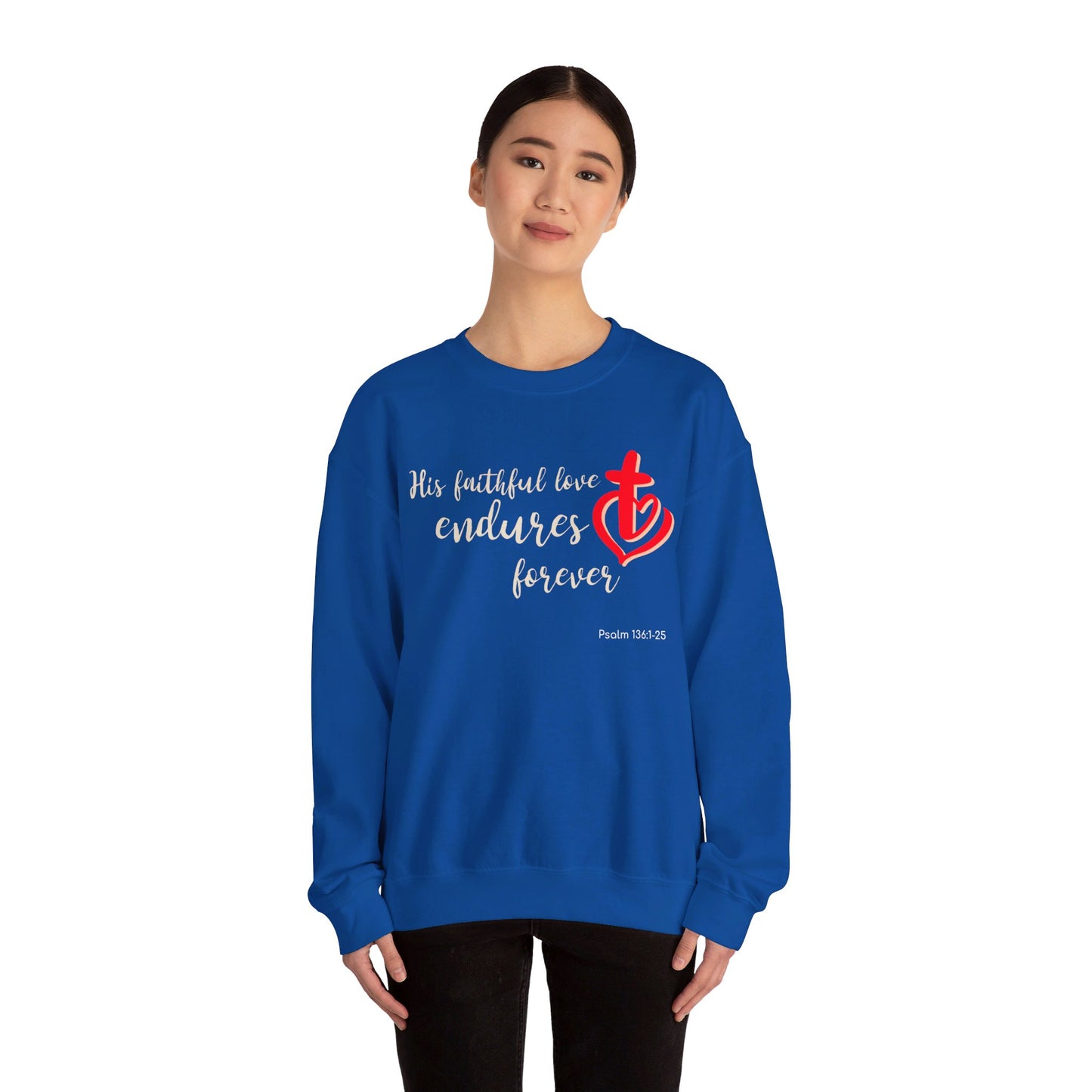 His Faithful Love Unisex Heavy Blend™ Crewneck Sweatshirt