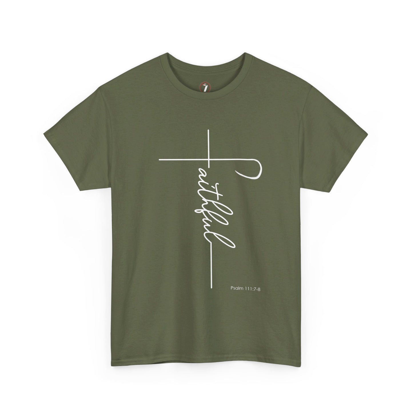 Faithful Fancy Script Unisex Heavy Cotton Tee