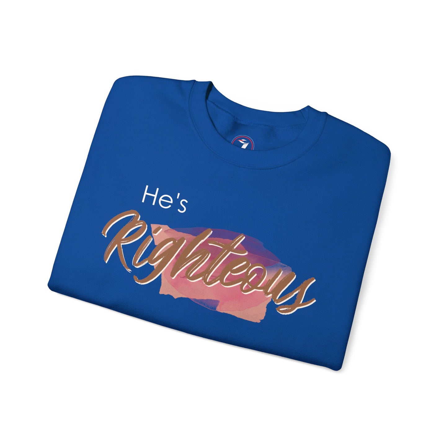 He's Righteous Unisex Heavy Blend™ Crewneck Sweatshirt