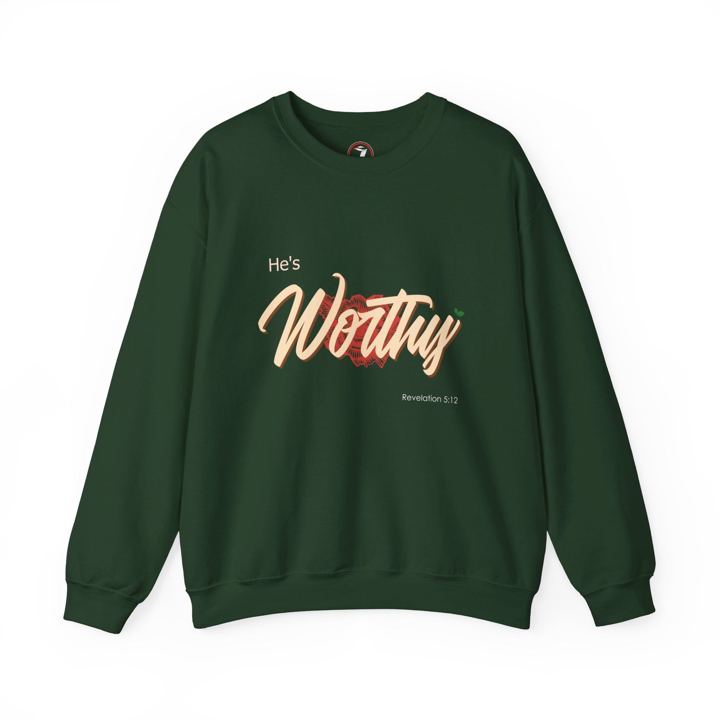 He's Worthy Unisex Heavy Blend™ Crewneck Sweatshirt