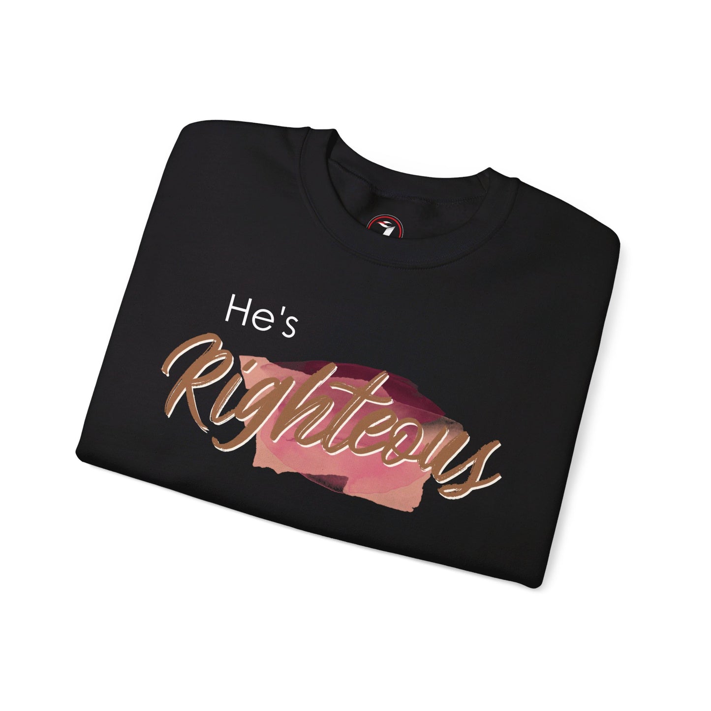 He's Righteous Unisex Heavy Blend™ Crewneck Sweatshirt