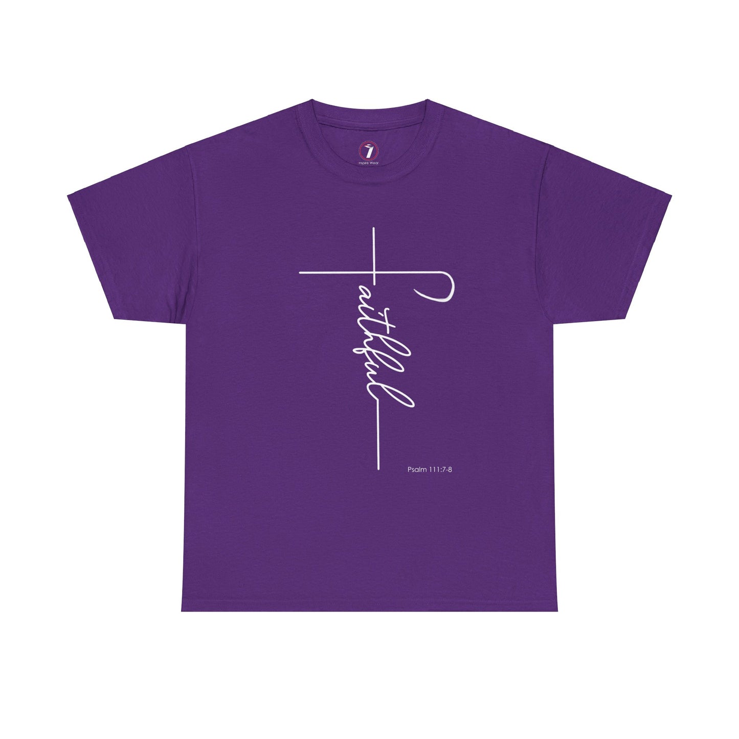 Faithful Fancy Script Unisex Heavy Cotton Tee