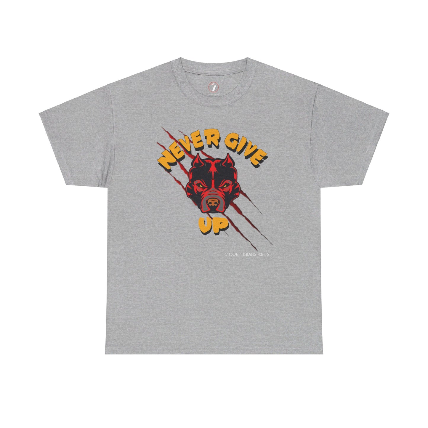 Never Give Up Unisex Heavy Cotton Tee