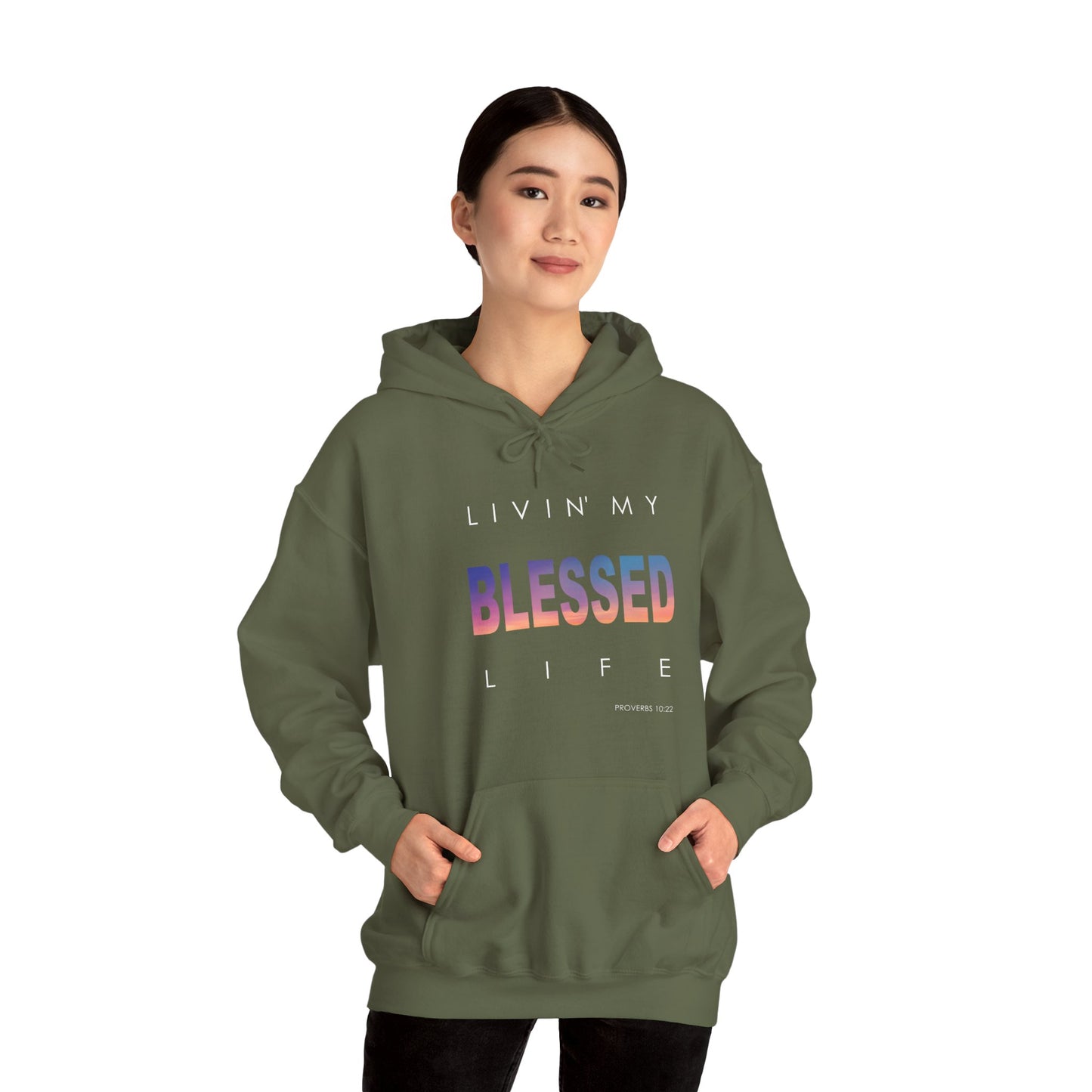 Living My Blessed Life Unisex Heavy Blend™ Hooded Sweatshirt