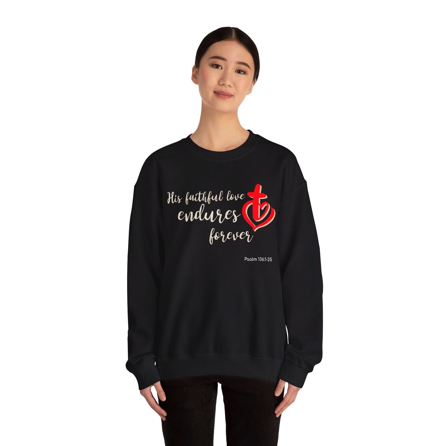His Faithful Love Unisex Heavy Blend™ Crewneck Sweatshirt