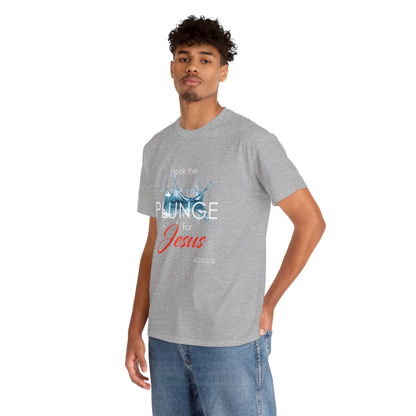 Plunge for Jesus Unisex Heavy Cotton Tee - Faith-Inspired Graphic Shirt