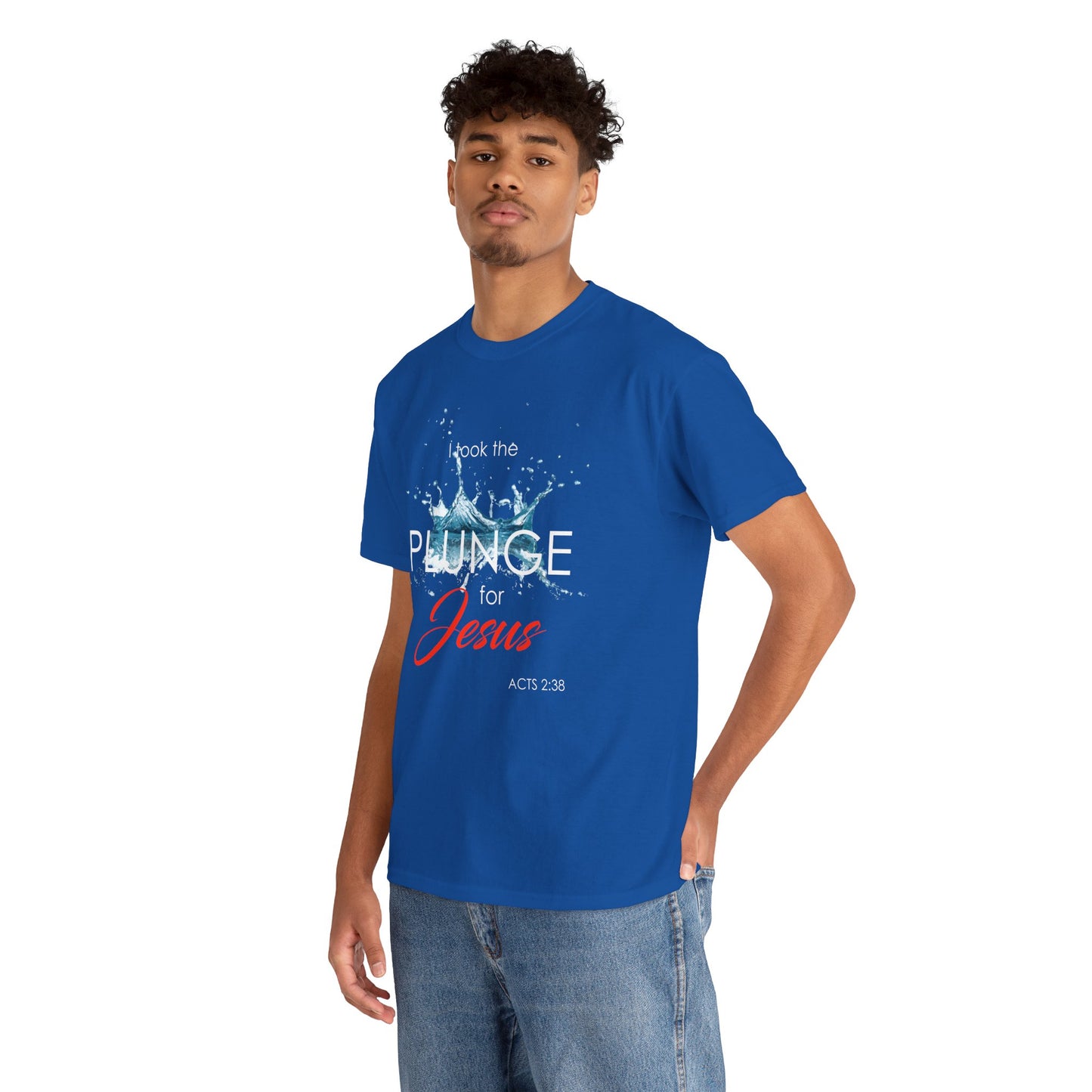 Plunge for Jesus Unisex Heavy Cotton Tee - Faith-Inspired Graphic Shirt