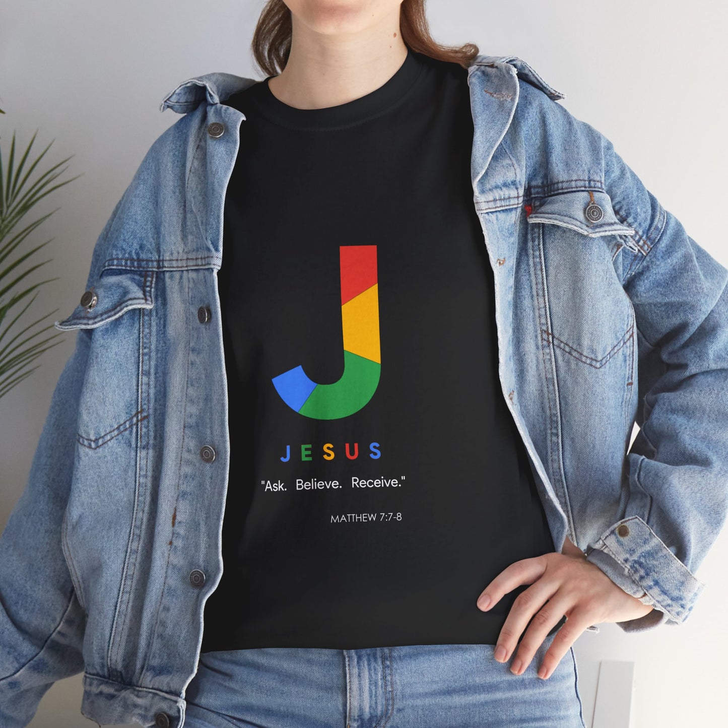 Ask. Believe. Receive. Unisex Heavy Cotton Tee