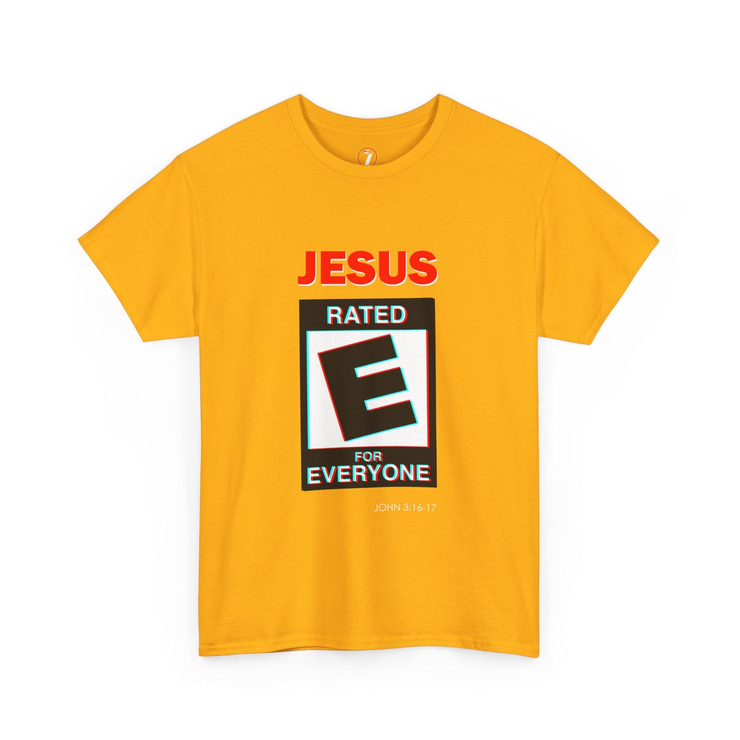 Jesus Rated E Unisex Heavy Cotton Tee Christian T-Shirt
