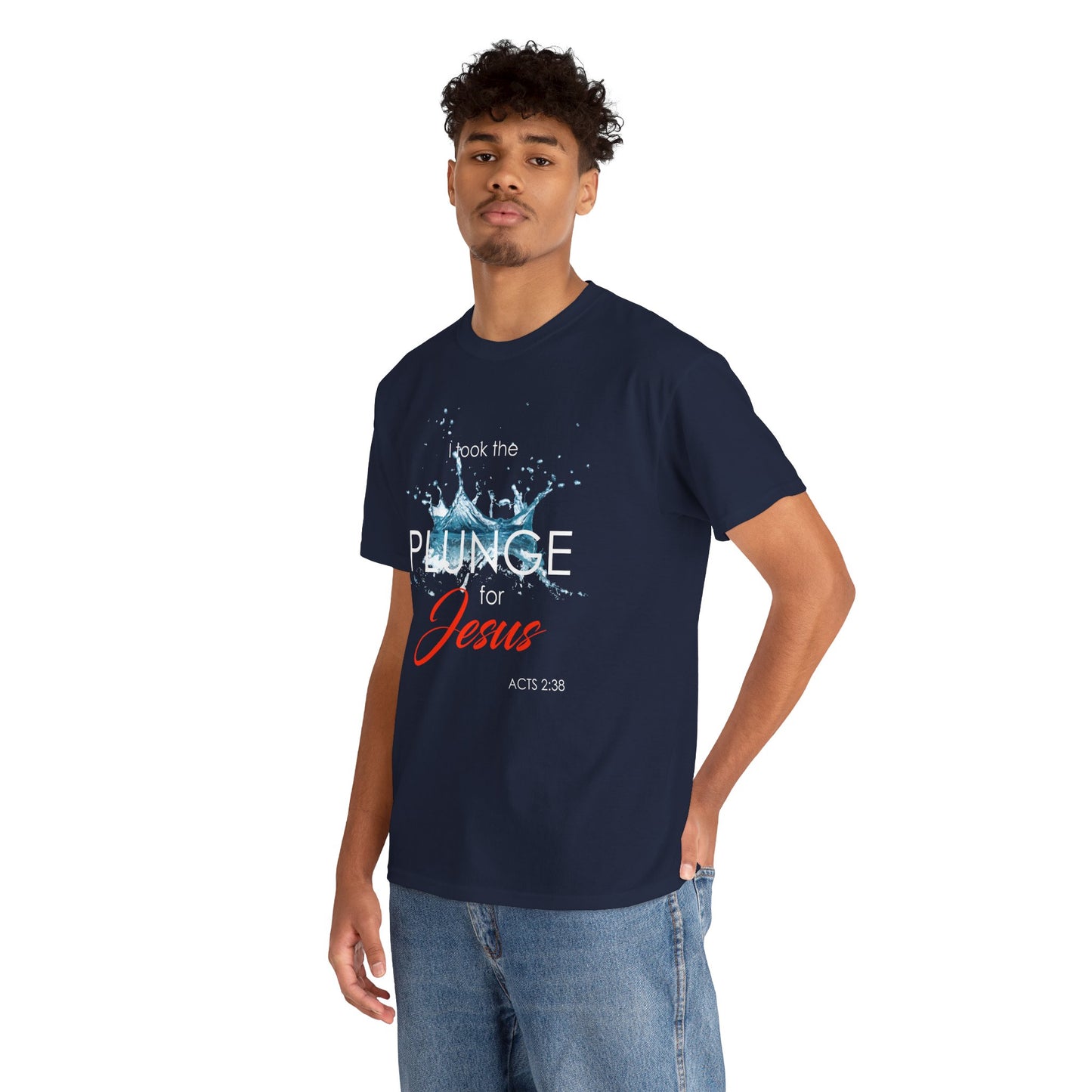 Plunge for Jesus Unisex Heavy Cotton Tee - Faith-Inspired Graphic Shirt