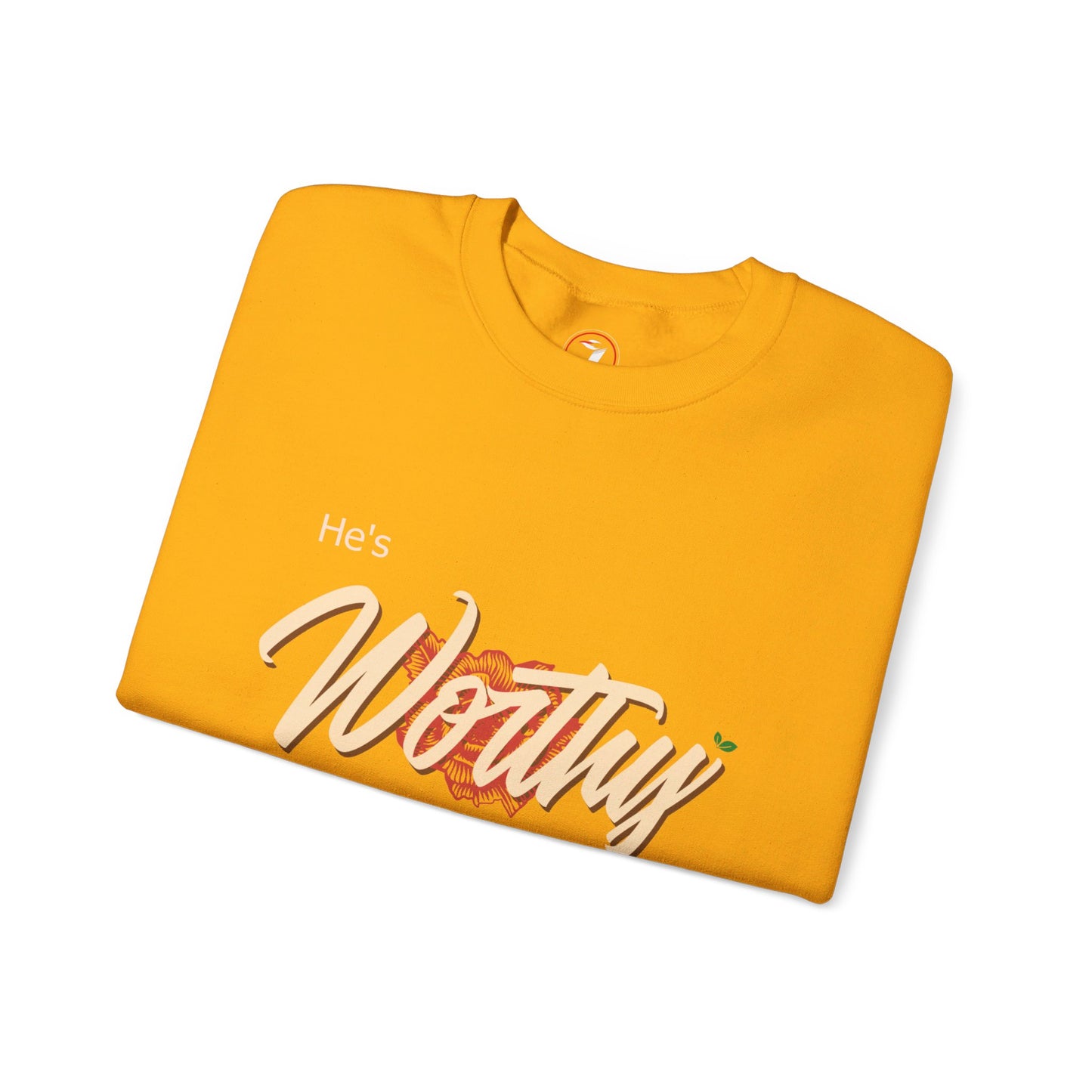 He's Worthy Unisex Heavy Blend™ Crewneck Sweatshirt