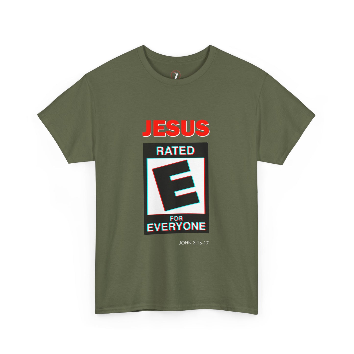Jesus Rated E Unisex Heavy Cotton Tee Christian T-Shirt