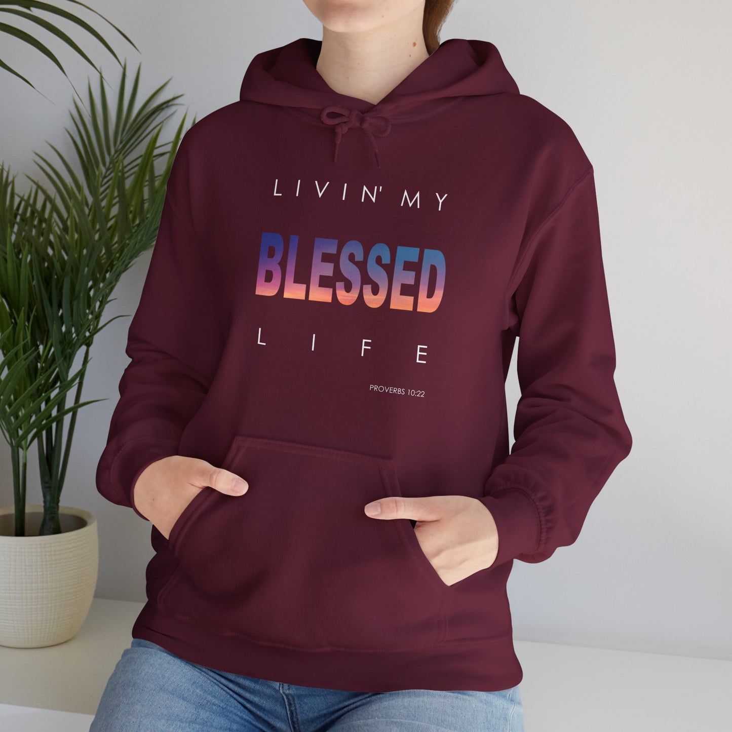 Living My Blessed Life Unisex Heavy Blend™ Hooded Sweatshirt