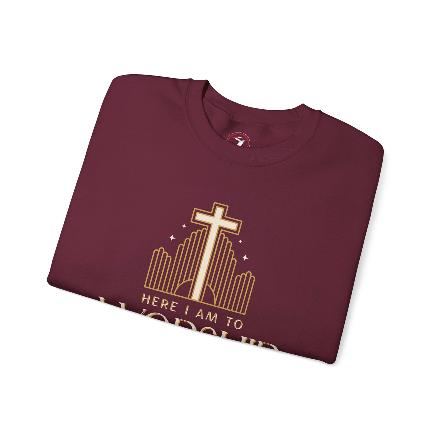 Here I Am To Worship Unisex Heavy Blend™ Crewneck Sweatshirt