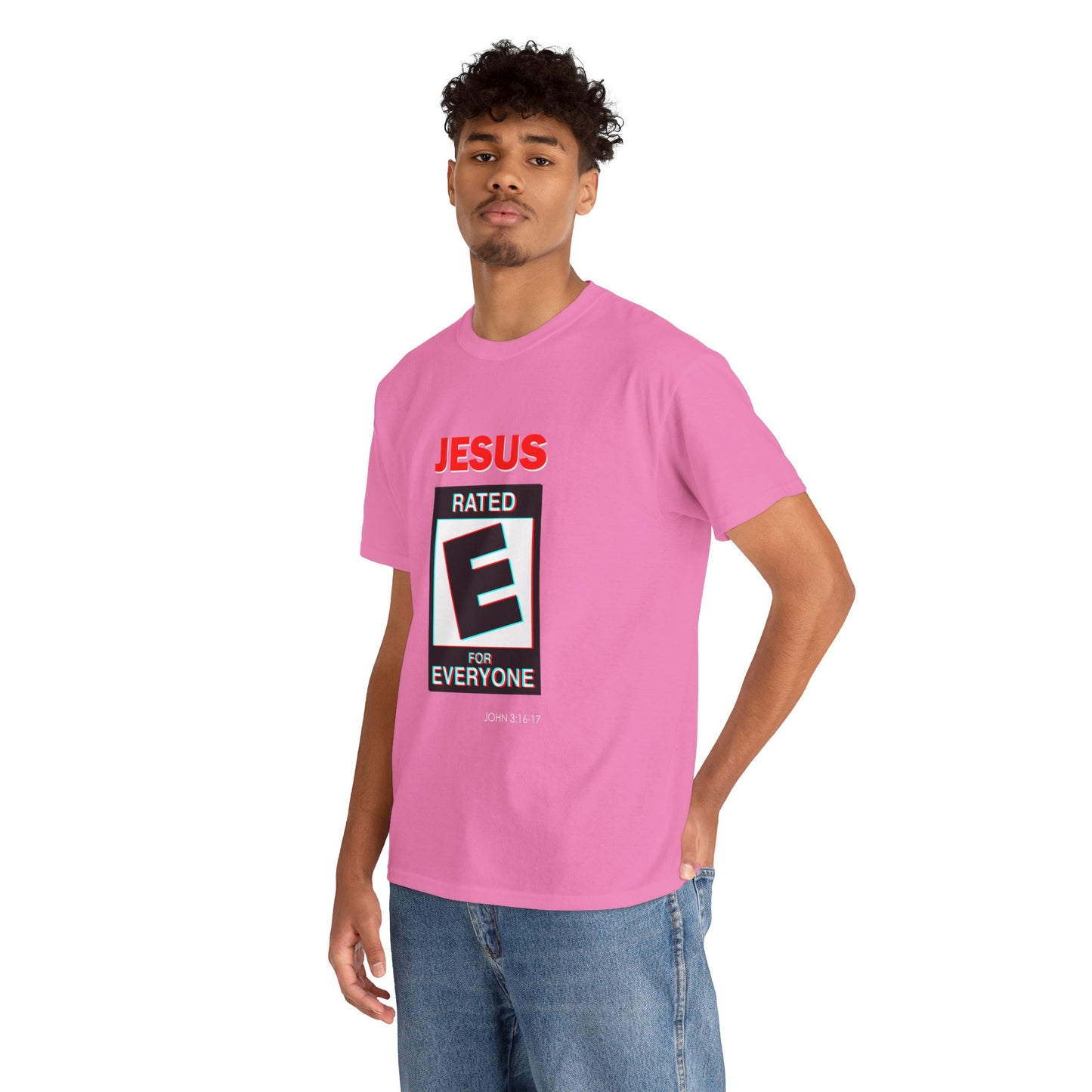 Jesus Rated E Unisex Heavy Cotton Tee Christian T-Shirt