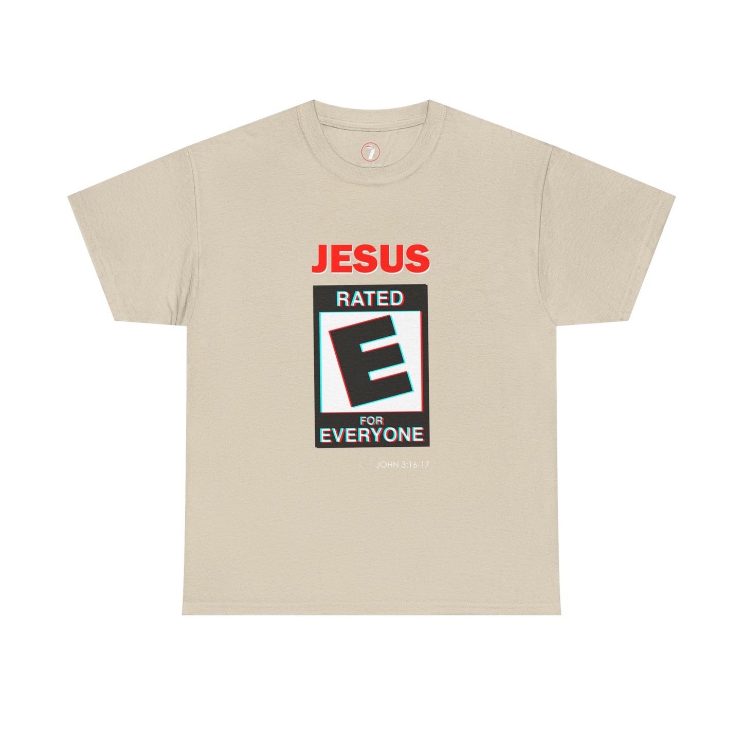 Jesus Rated E Unisex Heavy Cotton Tee Christian T-Shirt