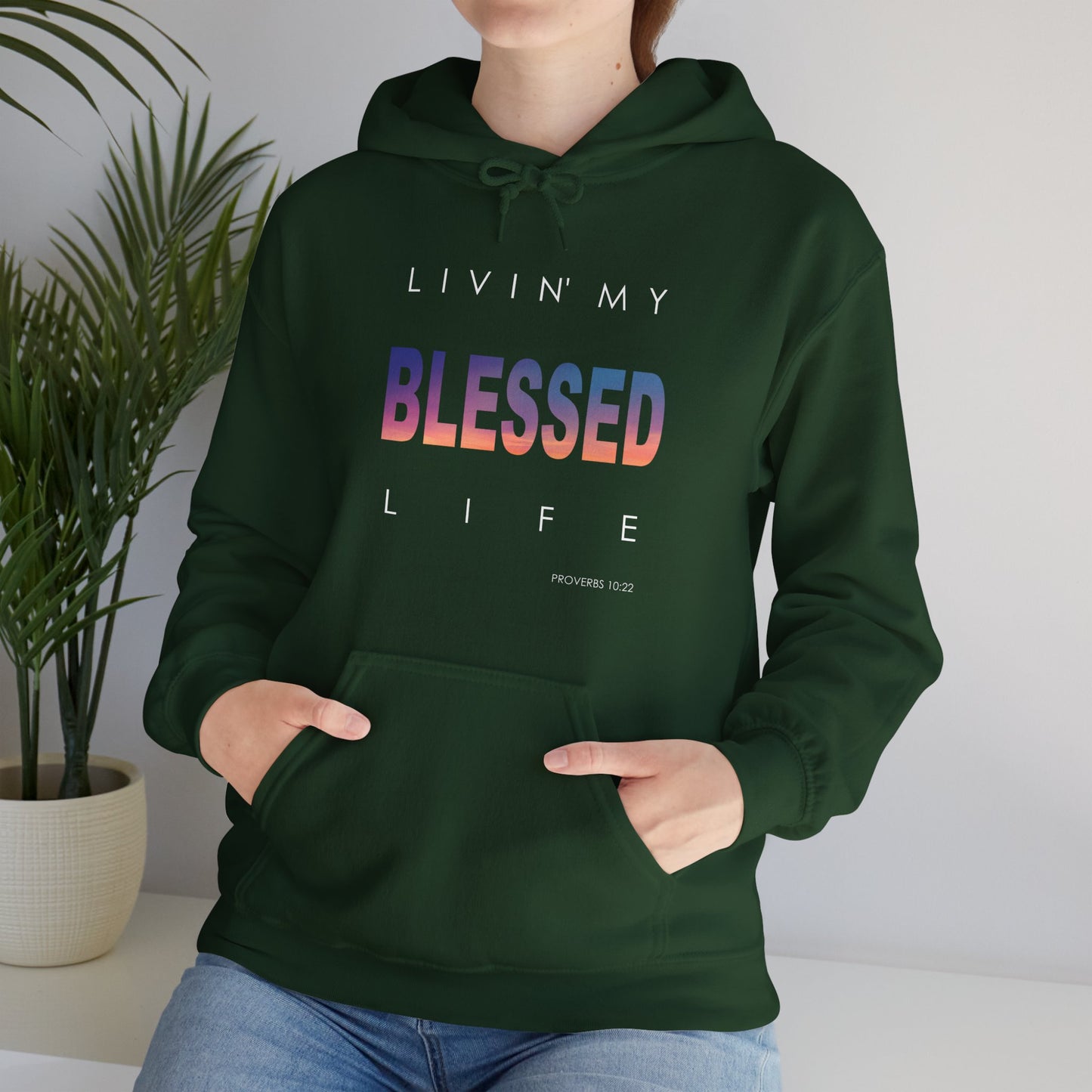 Living My Blessed Life Unisex Heavy Blend™ Hooded Sweatshirt