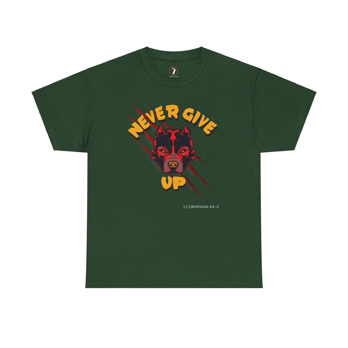 Never Give Up Unisex Heavy Cotton Tee
