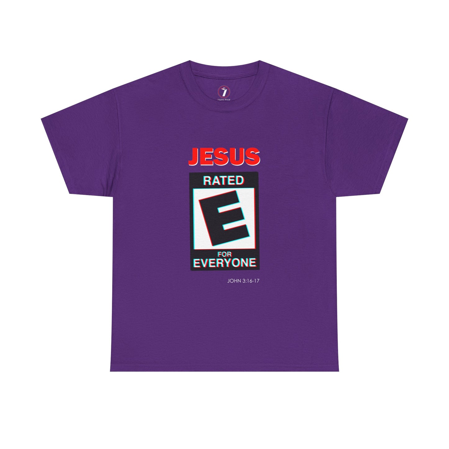 Jesus Rated E Unisex Heavy Cotton Tee Christian T-Shirt