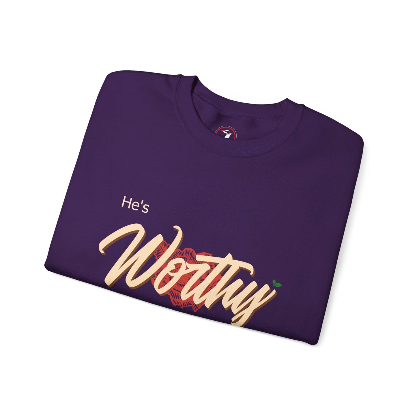 He's Worthy Unisex Heavy Blend™ Crewneck Sweatshirt