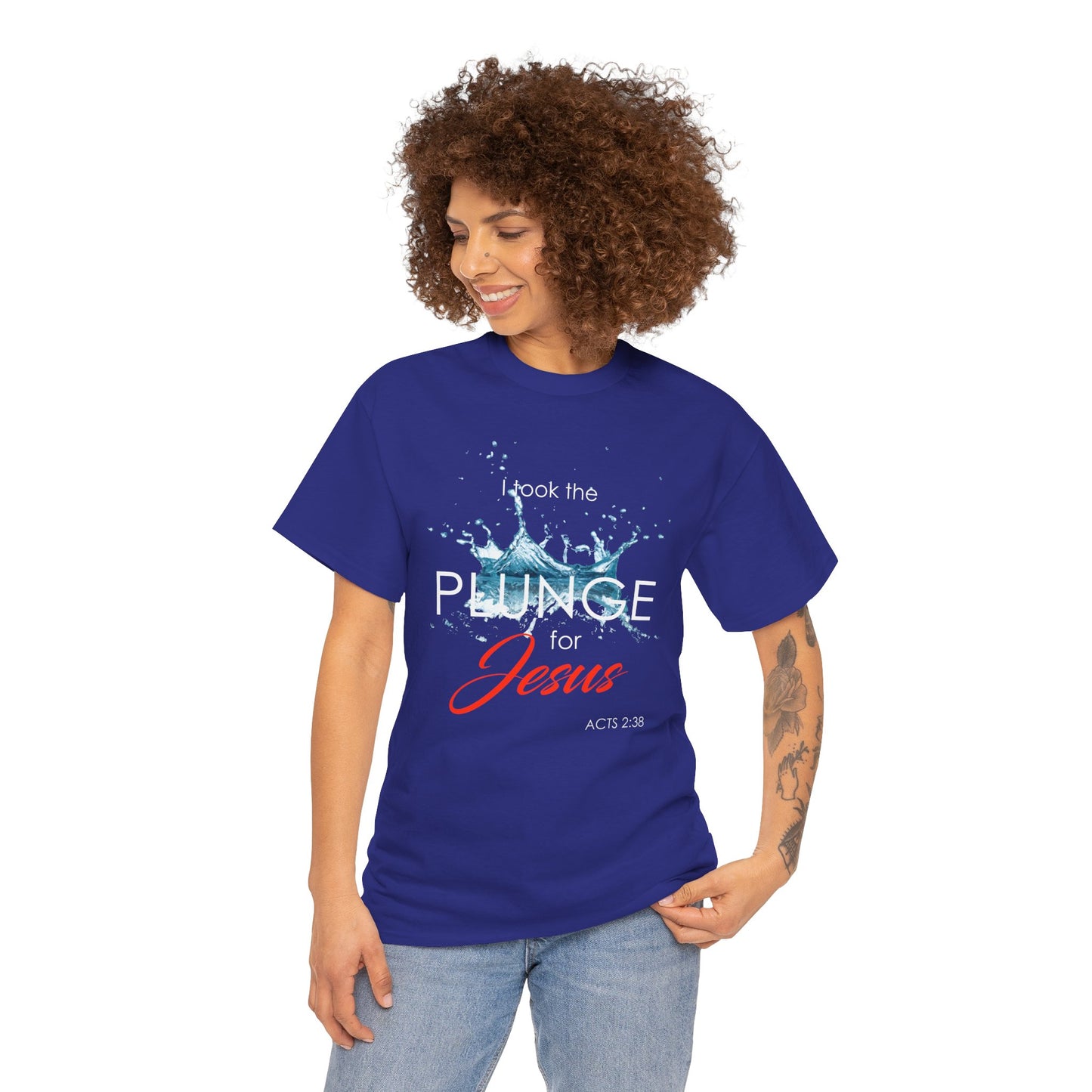 Plunge for Jesus Unisex Heavy Cotton Tee - Faith-Inspired Graphic Shirt