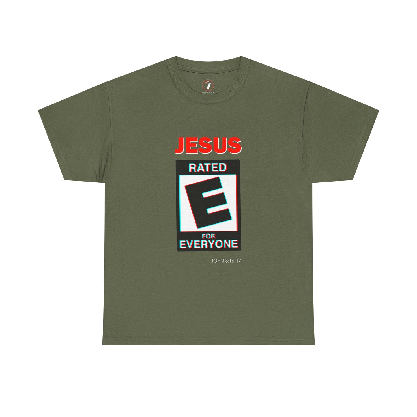 Jesus Rated E Unisex Heavy Cotton Tee Christian T-Shirt