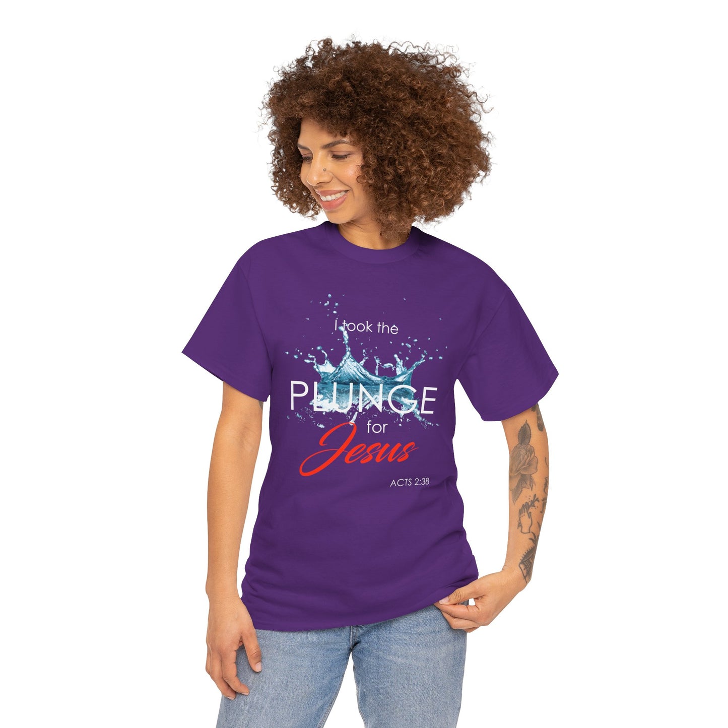 Plunge for Jesus Unisex Heavy Cotton Tee - Faith-Inspired Graphic Shirt