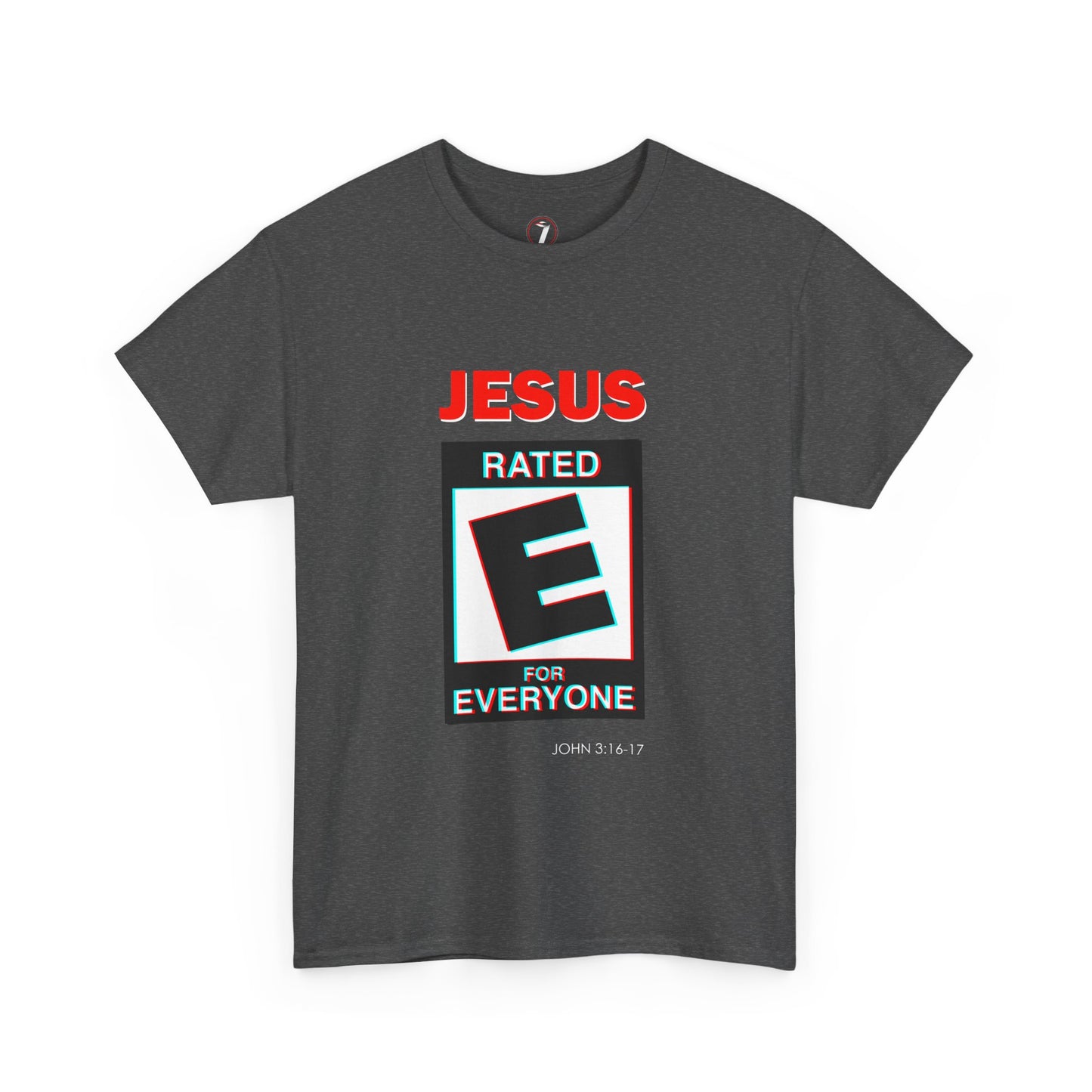 Jesus Rated E Unisex Heavy Cotton Tee Christian T-Shirt