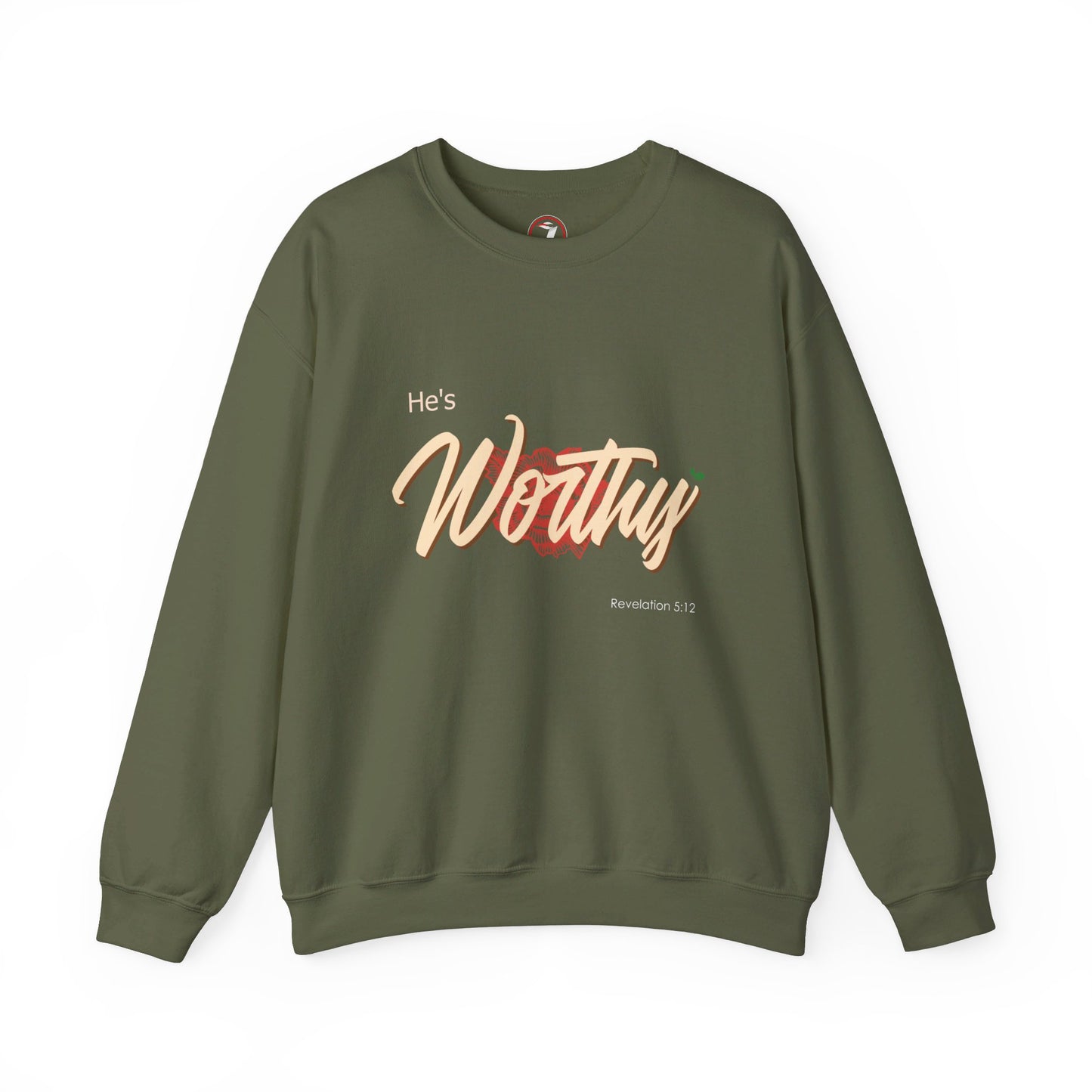 He's Worthy Unisex Heavy Blend™ Crewneck Sweatshirt