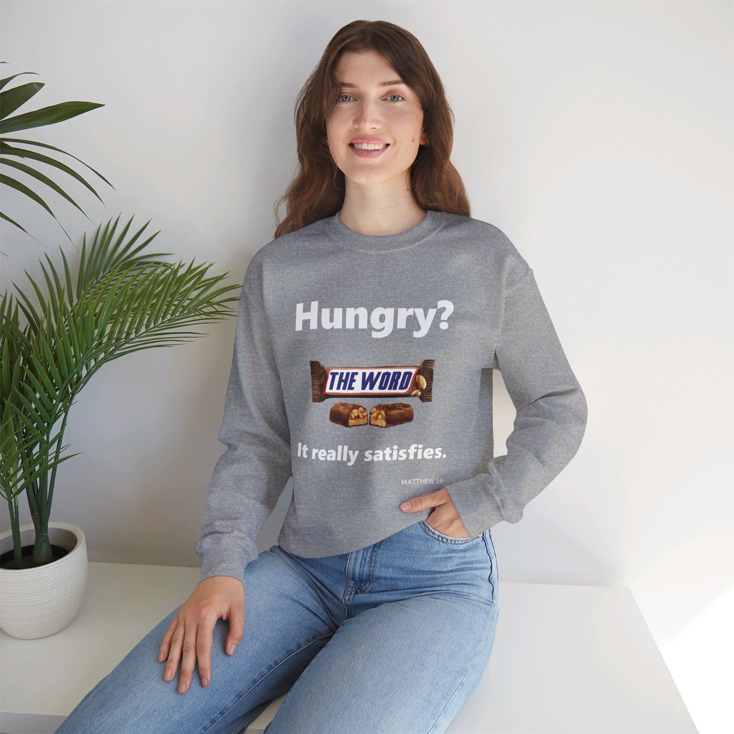 Hungry for the Word Unisex Heavy Blend™ Crewneck Sweatshirt