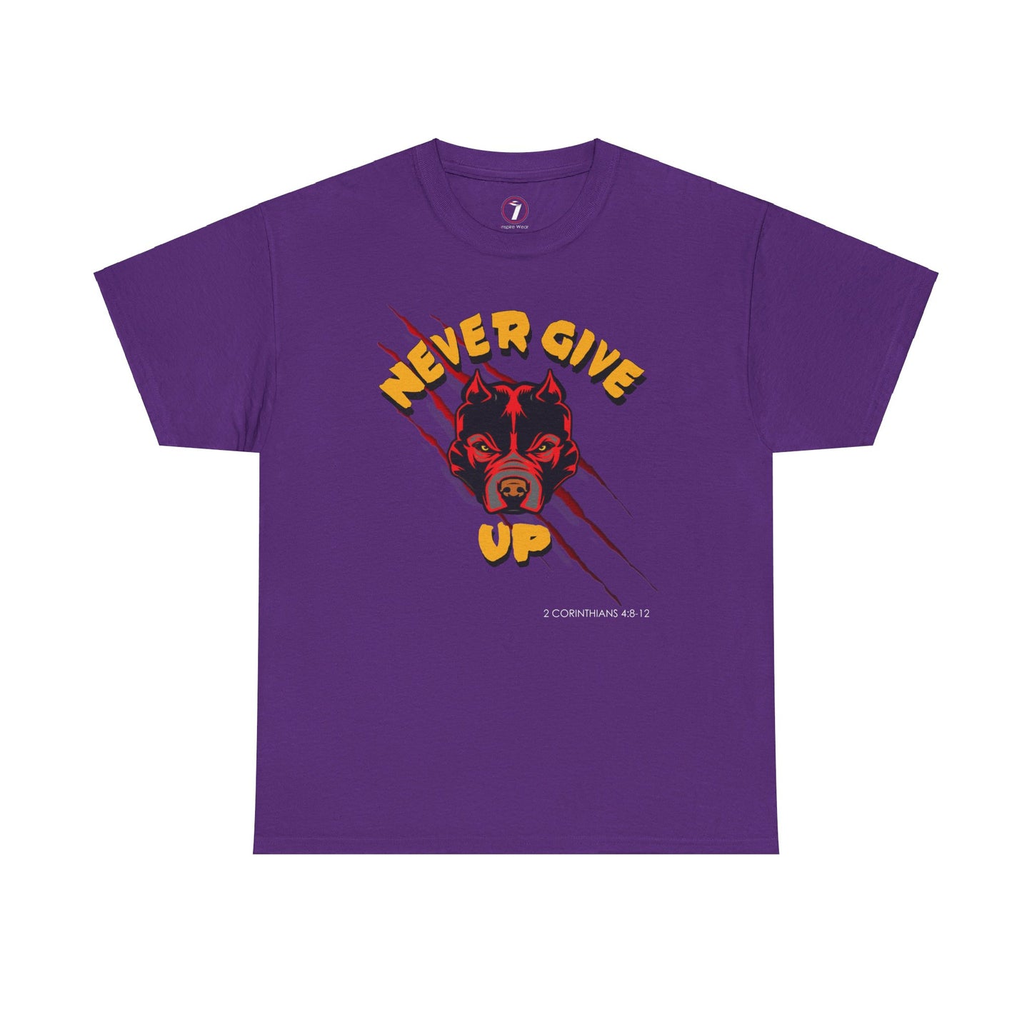 Never Give Up Unisex Heavy Cotton Tee