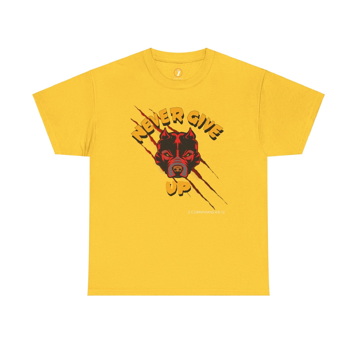 Never Give Up Unisex Heavy Cotton Tee