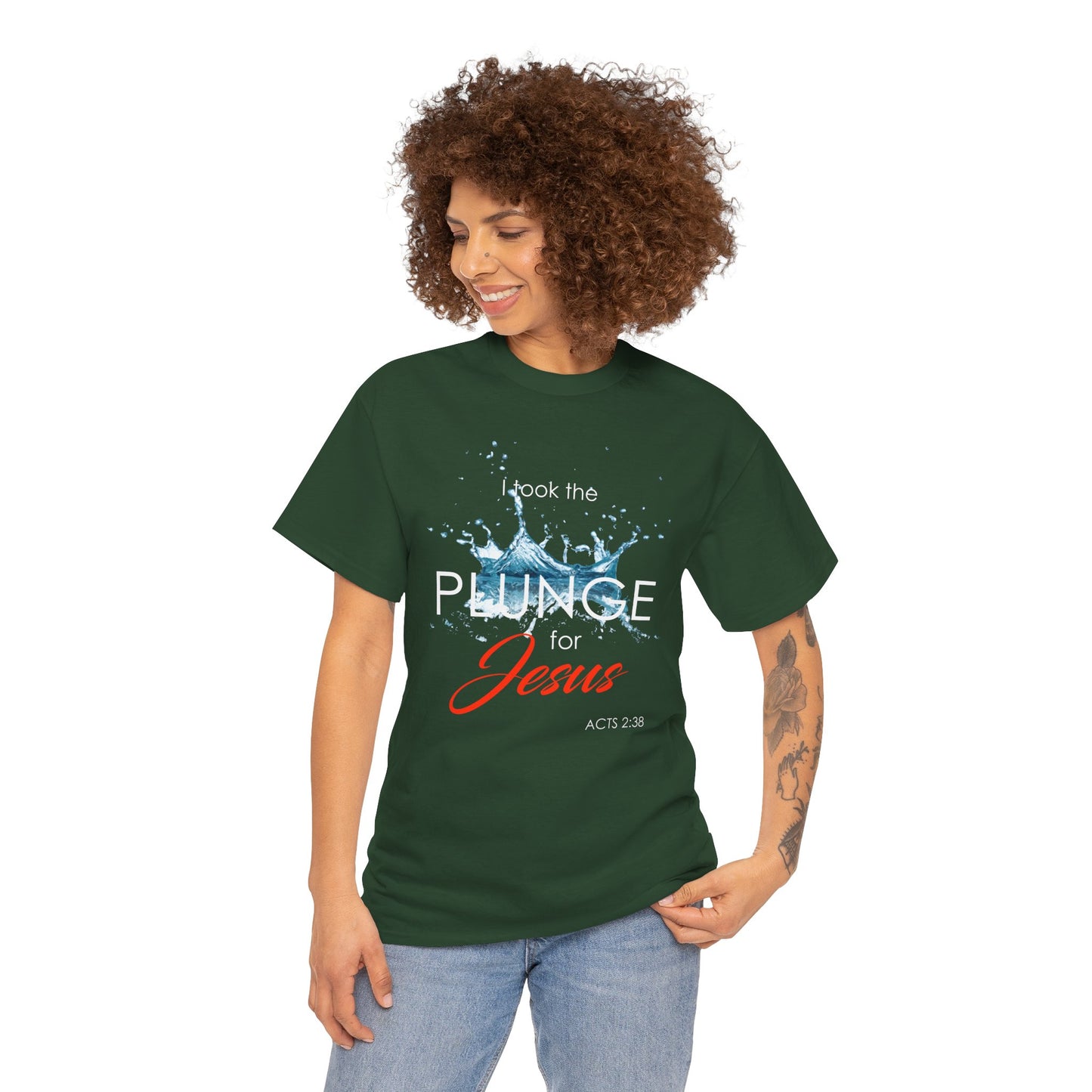 Plunge for Jesus Unisex Heavy Cotton Tee - Faith-Inspired Graphic Shirt