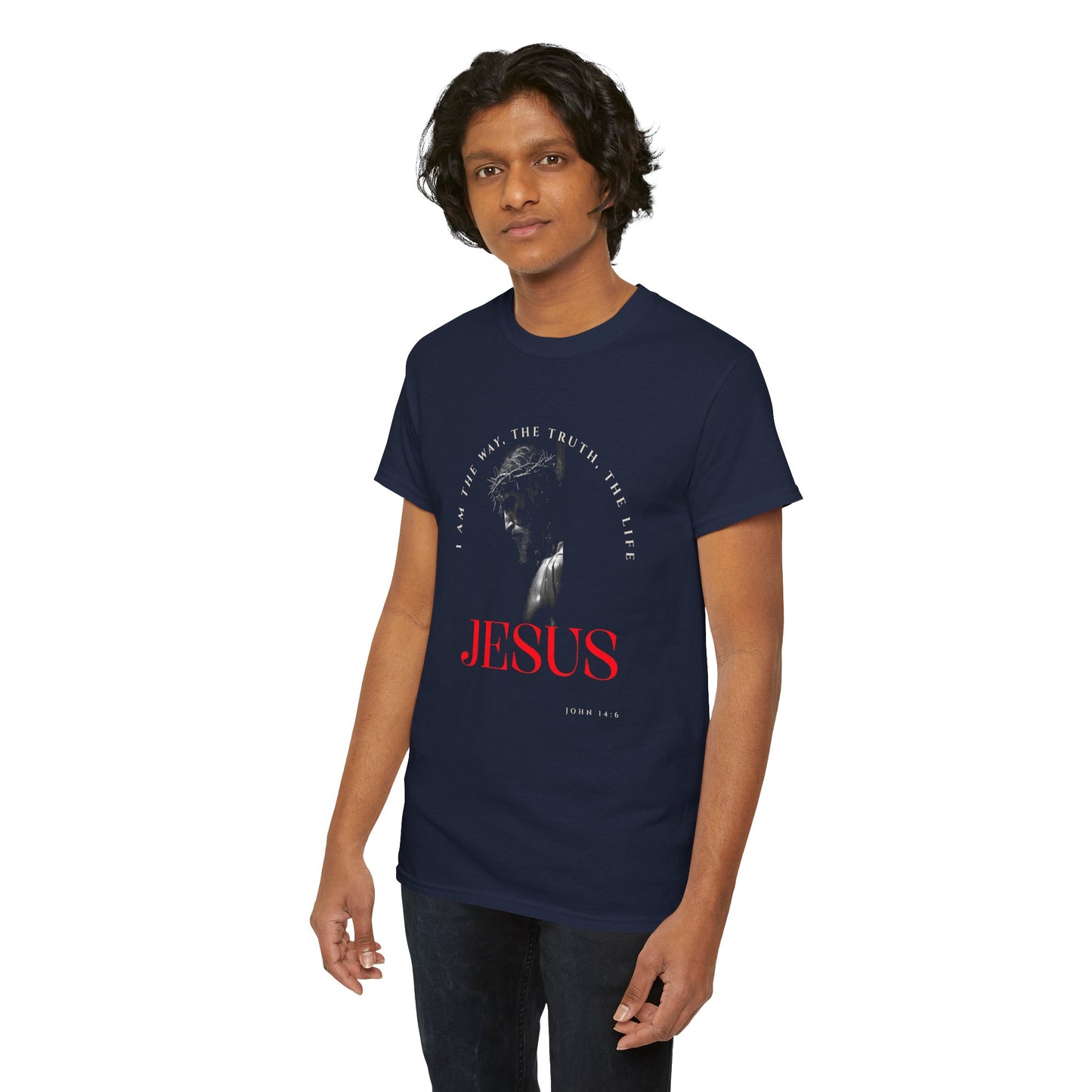 I AM the Way, the Truth, the Life Inspirational Unisex Heavy Cotton Tee